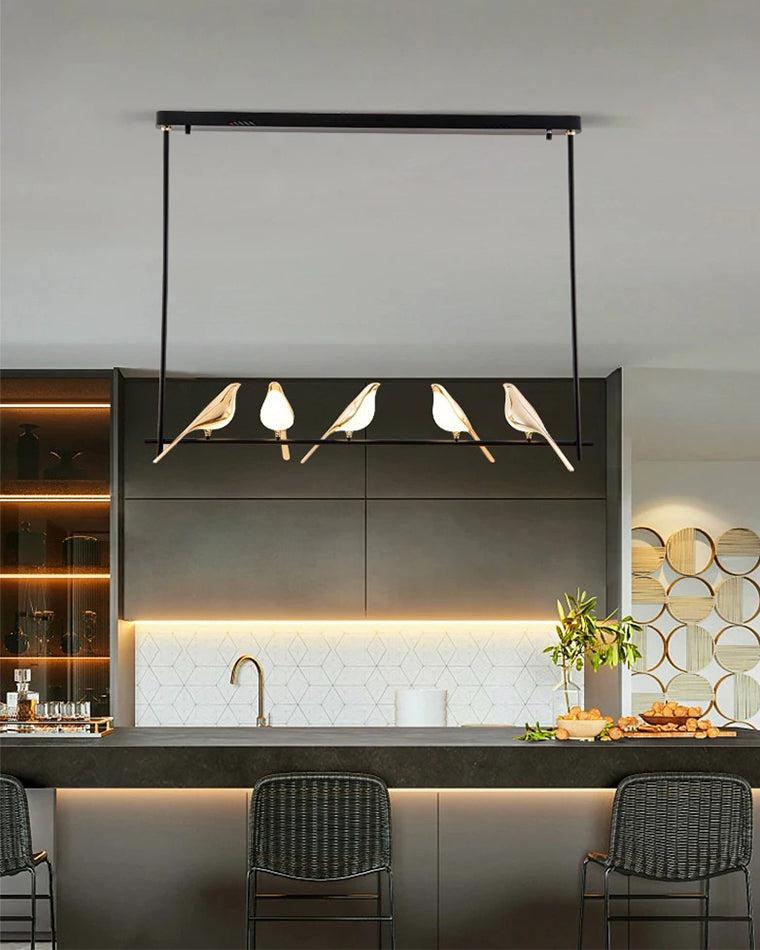WOW Gold Bird Linear Chandelier-wow2512b