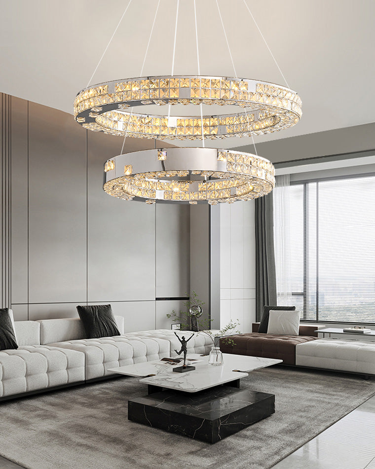 WOW Tiered Circular Crystal Chandelier-wow2544