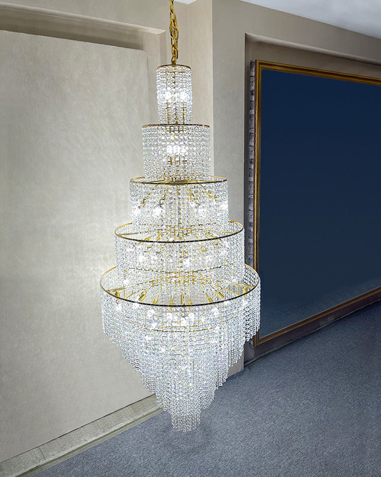 WOW Tiered Crystal Foyer Chandelier-wow2386