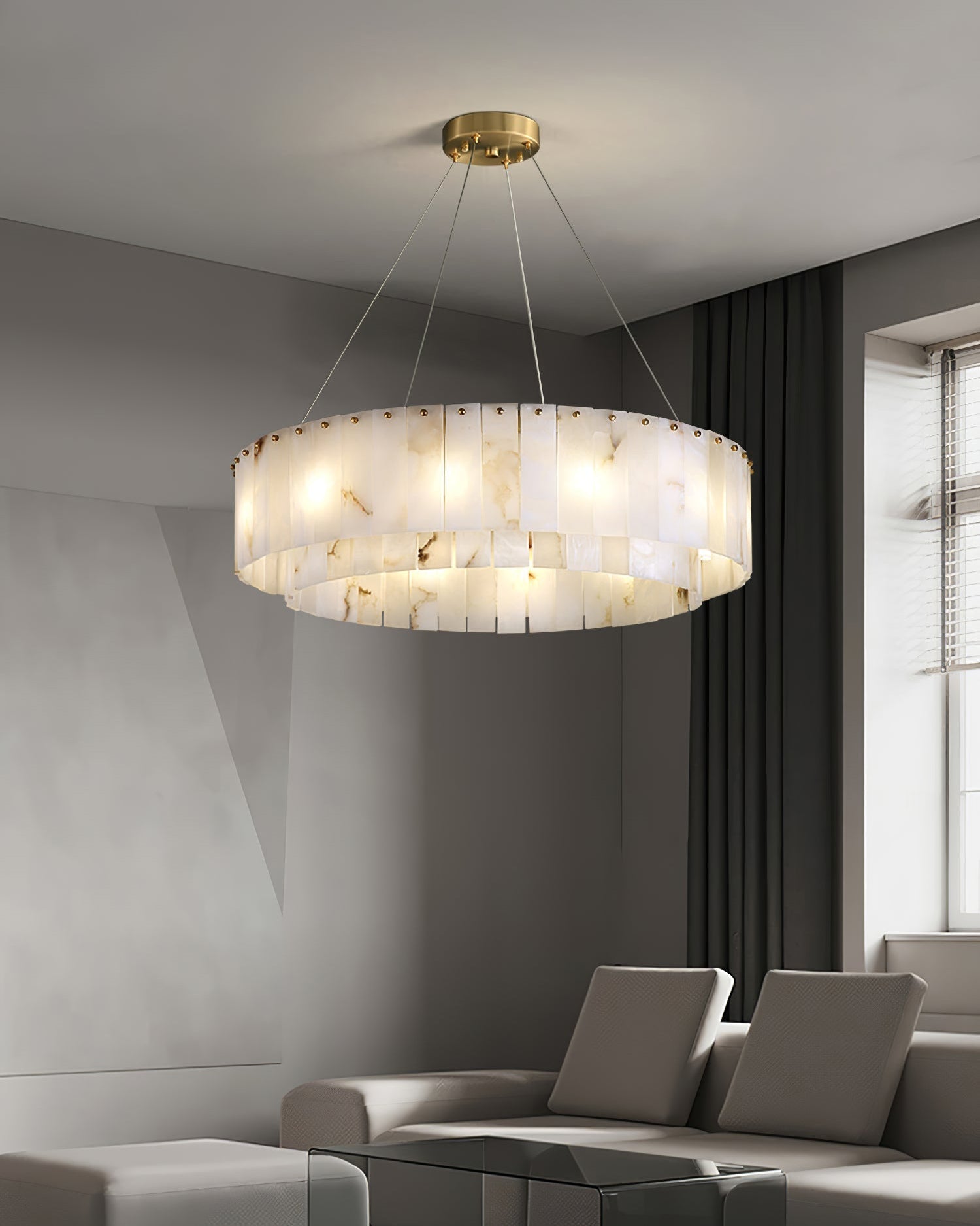 WOW Round Alabaster Chandelier-wow2843
