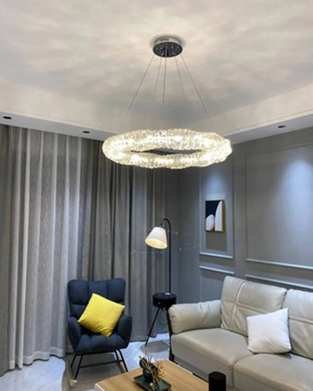 WOW Crystal Ring Led Chandelier-wow2581