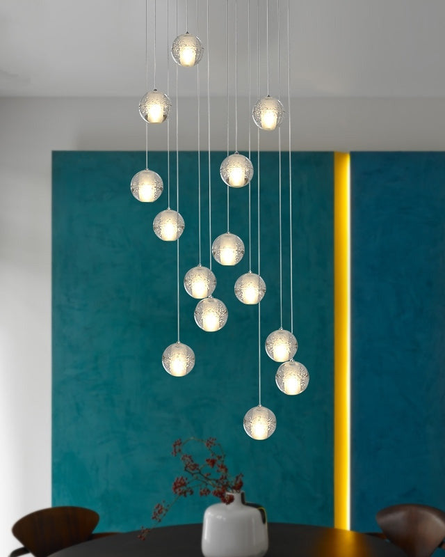 WOW Cascading Glass Ball Dining Room Chandelier-wow2648