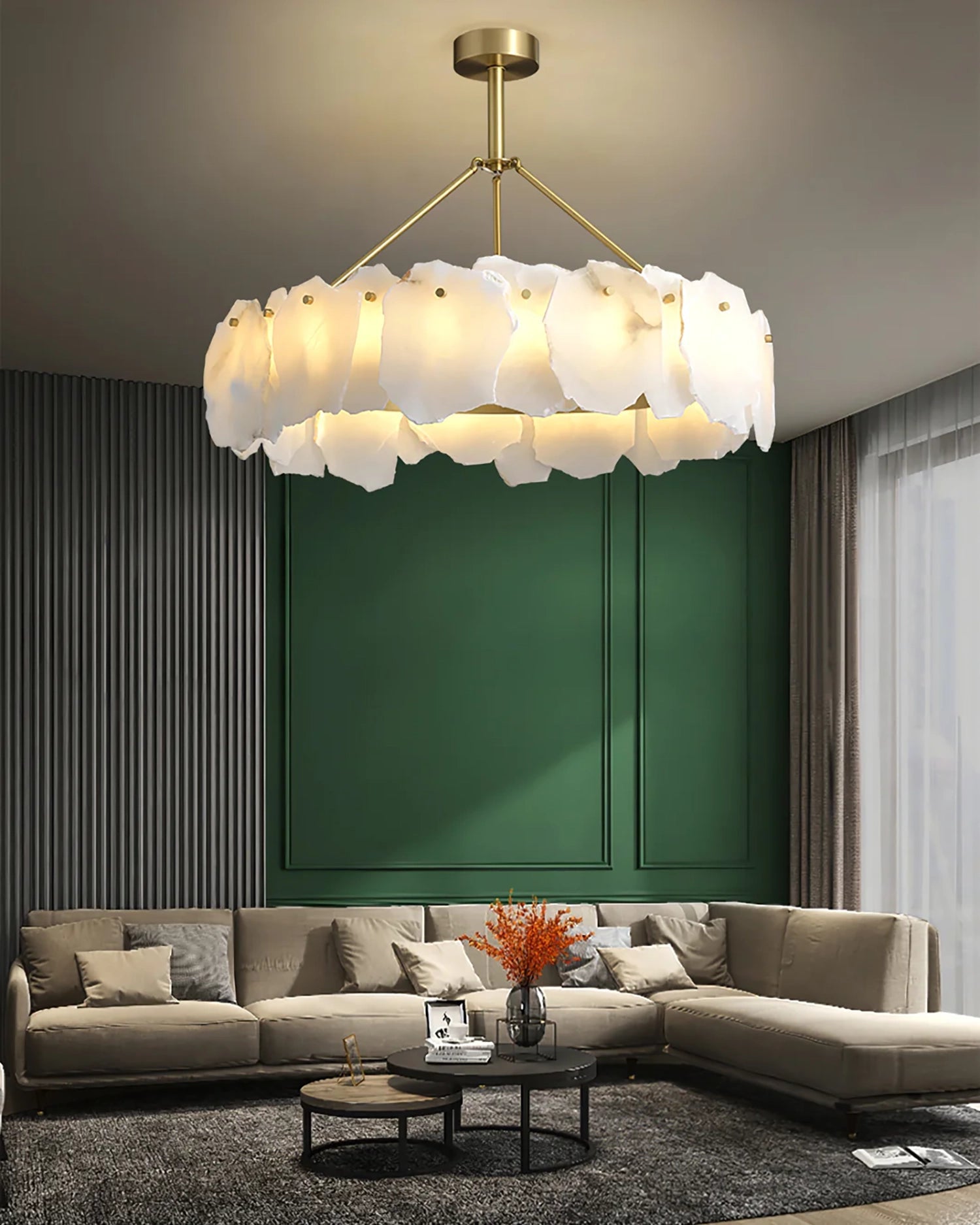 WOW Alabaster Round Chandelier-wow2392a