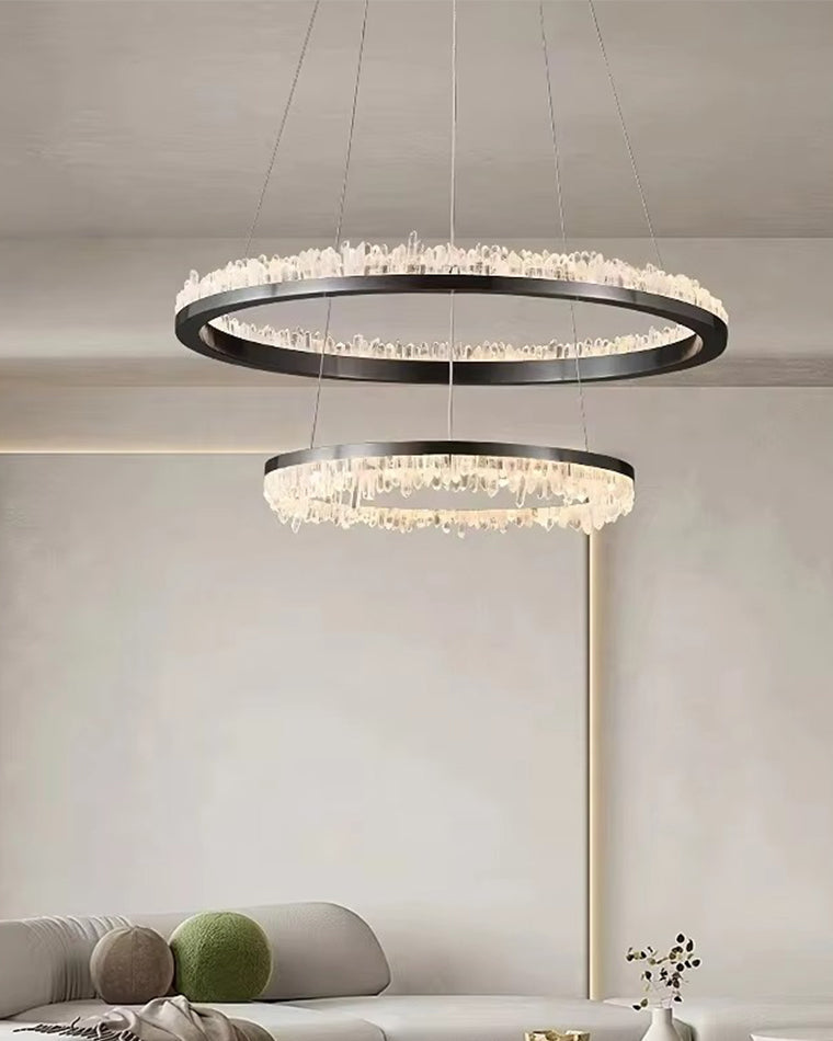 WOW Rock Crystal Circular Led Chandelier-wow2715