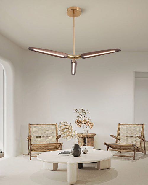 WOW 3/5 Light Wood Pendant Light-WOW2524