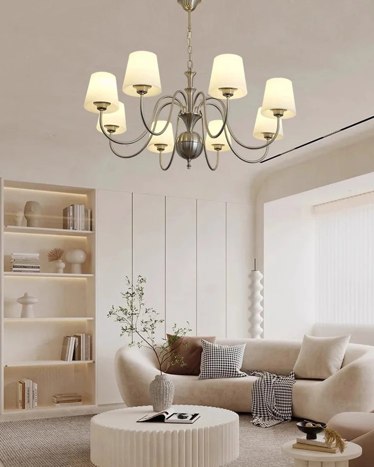 WOW Glass Shaded Arm Chandelier-wow2946