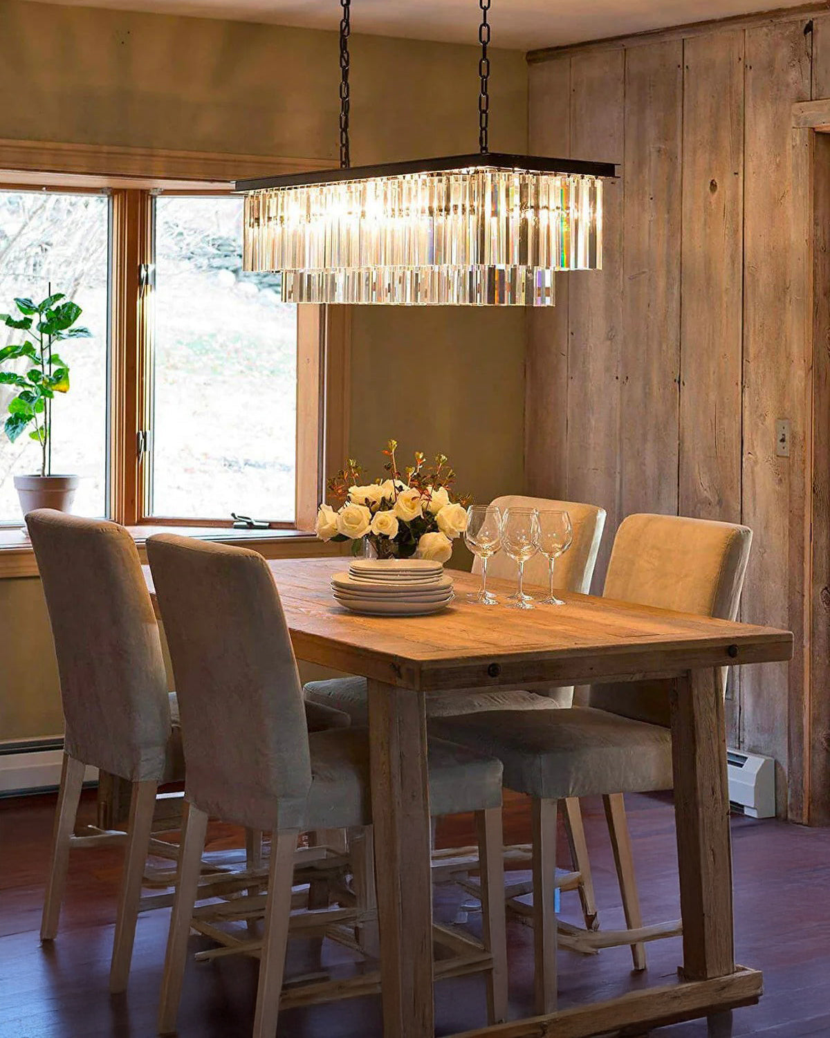 WOW Rectangular Crystal Chandelier-wow2589