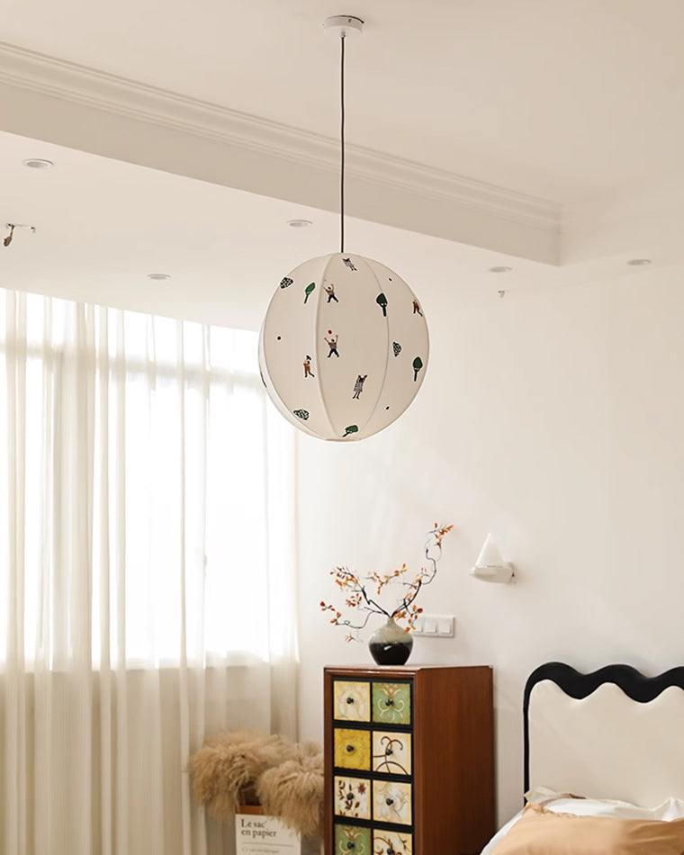 WOW Fabric Globe Pendant Light-wow2945