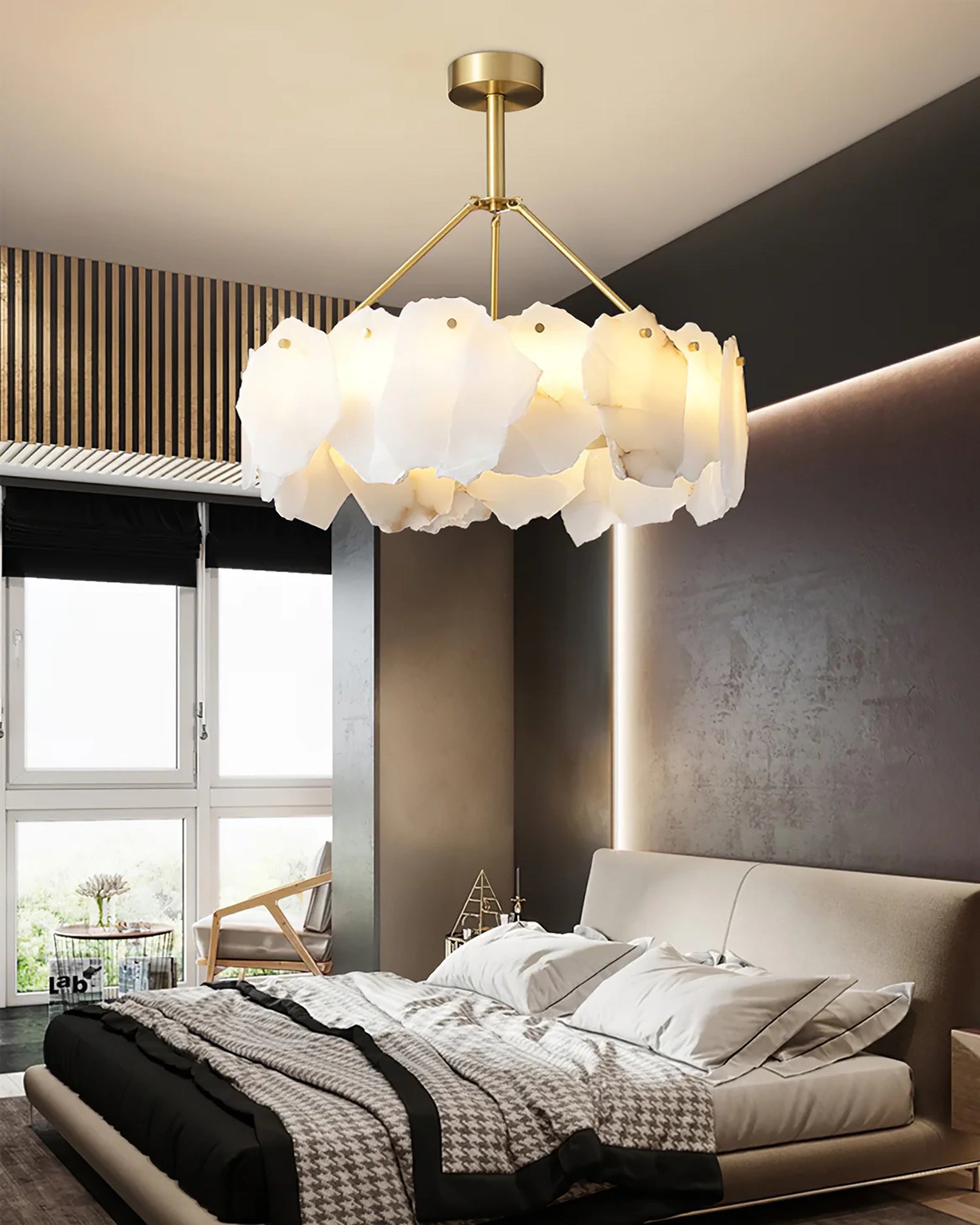 WOW Alabaster Round Chandelier-wow2392a