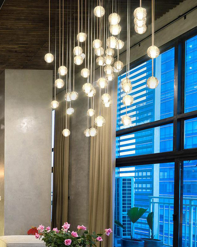 WOW Cascading Glass Ball Dining Room Chandelier-wow2648