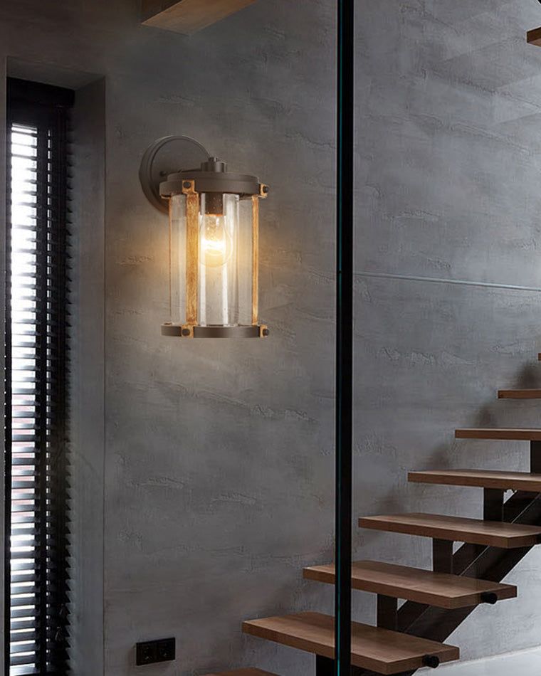 WOW Rustic Seeded Glass Outdoor Sconce-wow9146
