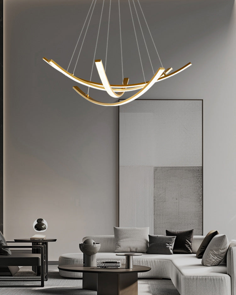 WOW Arc Led Brass Chandelier-wow2569