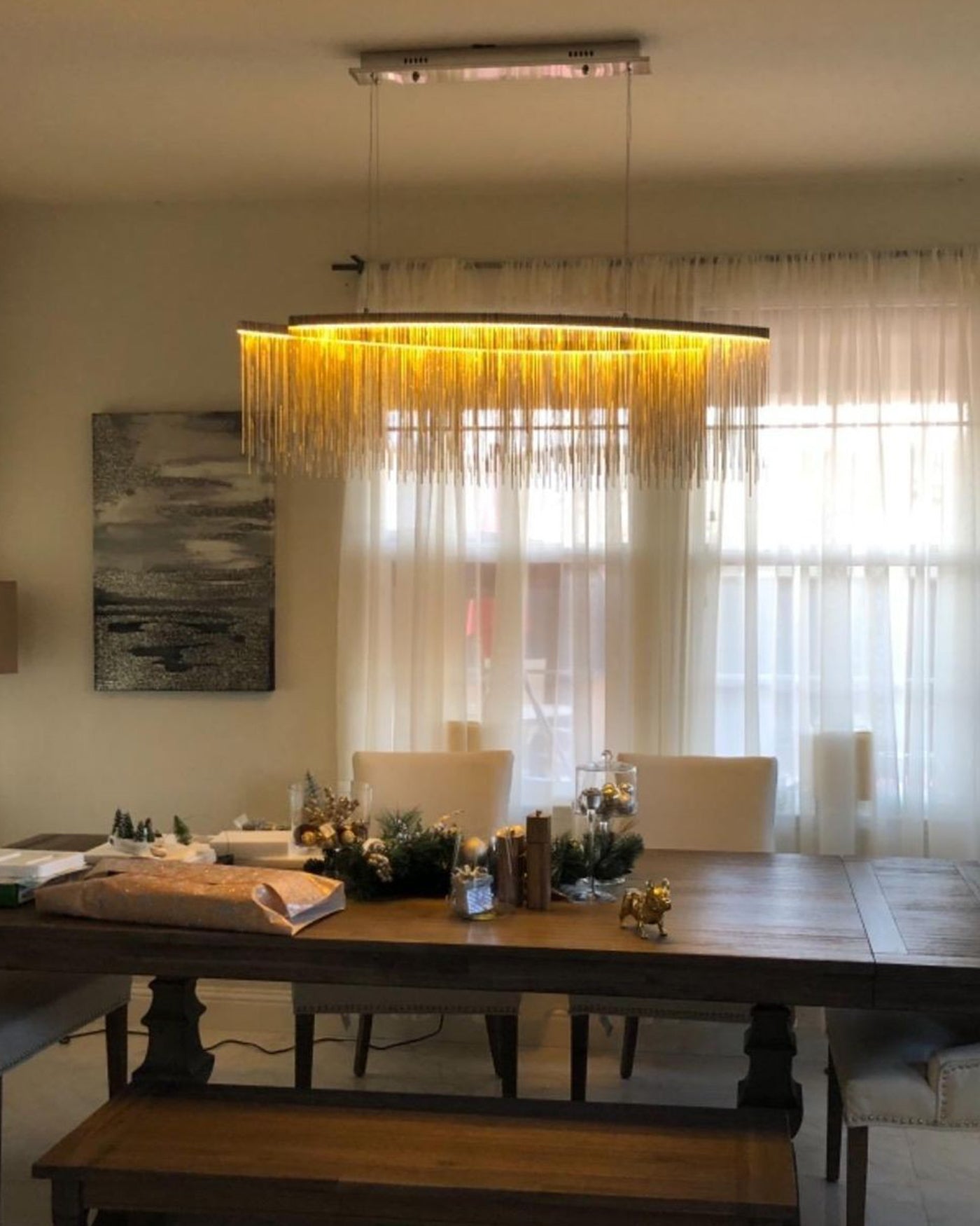 WOW Fringe Linear Chandelier-wow2062b