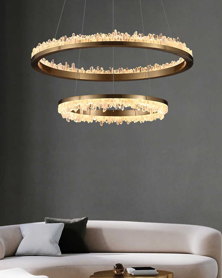 WOW Rock Crystal Circular Led Chandelier-wow2715