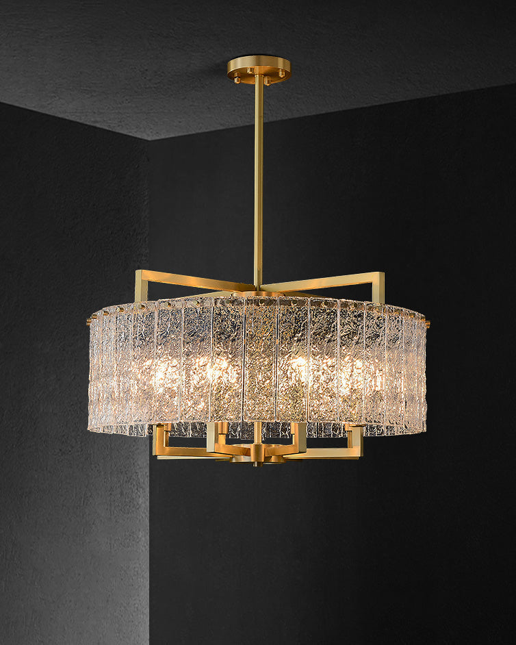WOW Textured Glass Round Chandelier-wow2619