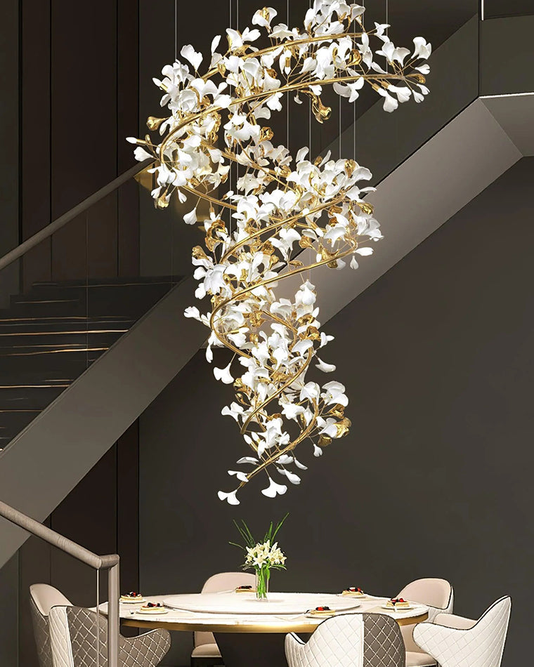WOW Gingko Spiral Chandelier-wow2423
