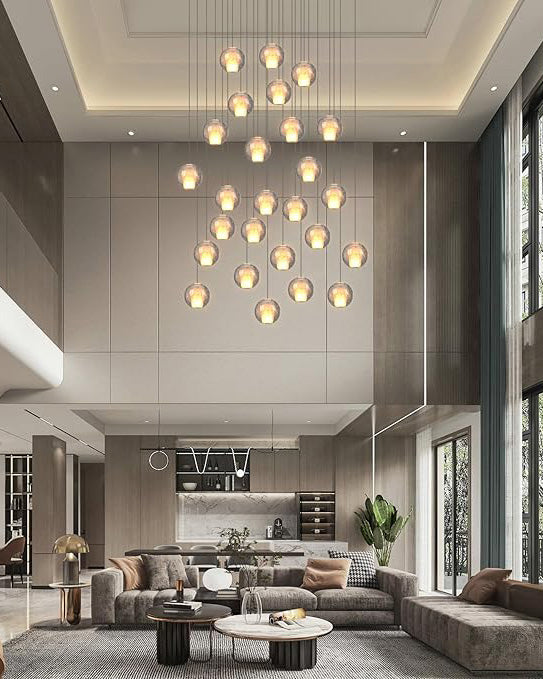 WOW Cascading Glass Ball Dining Room Chandelier-wow2648