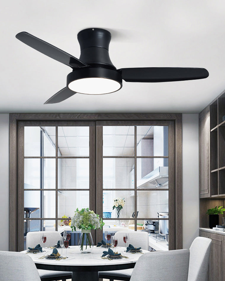 WOW Black Low Profile Ceiling Fan Lamp-wow5053