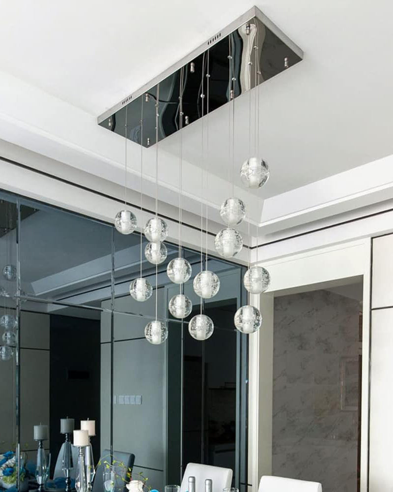 WOW Cascading Glass Ball Dining Room Chandelier-wow2648