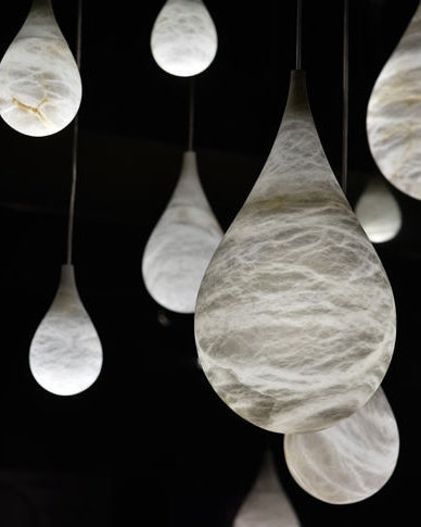 WOW Alabaster Raindrop Pendant Light-wow2901