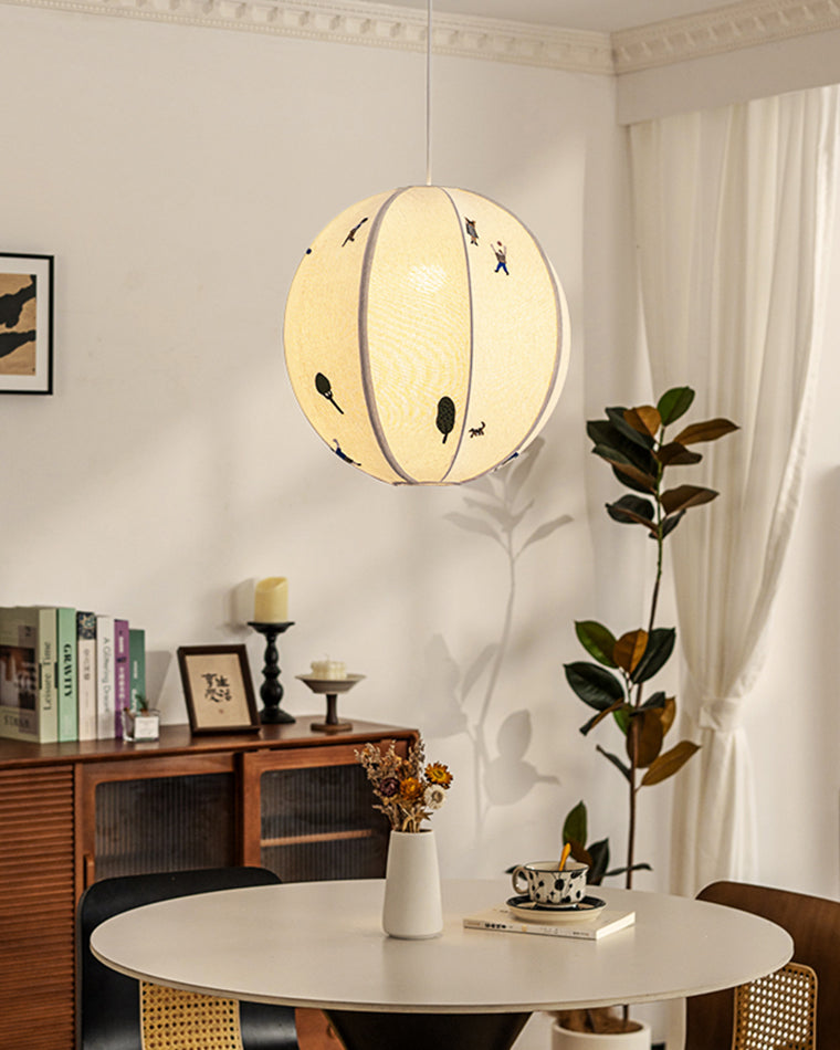 WOW Fabric Globe Pendant Light-wow2945