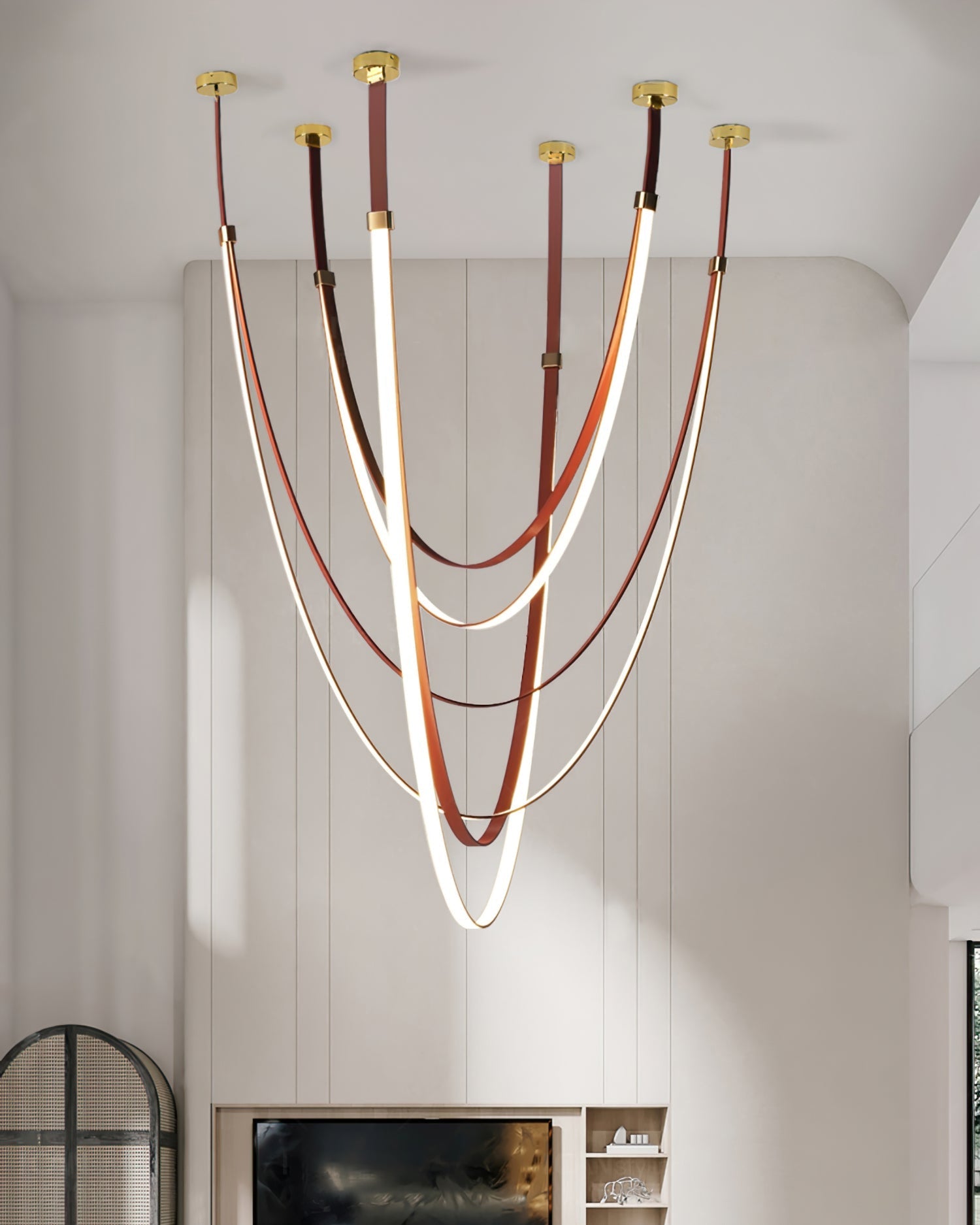 WOW Ribbon Leather Chandelier-wow2908