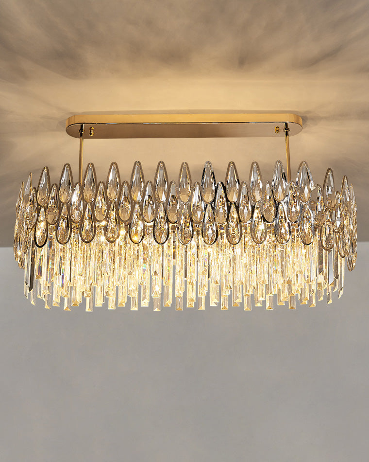 WOW Rose Gold Linear Crystal Chandelier-wow2546