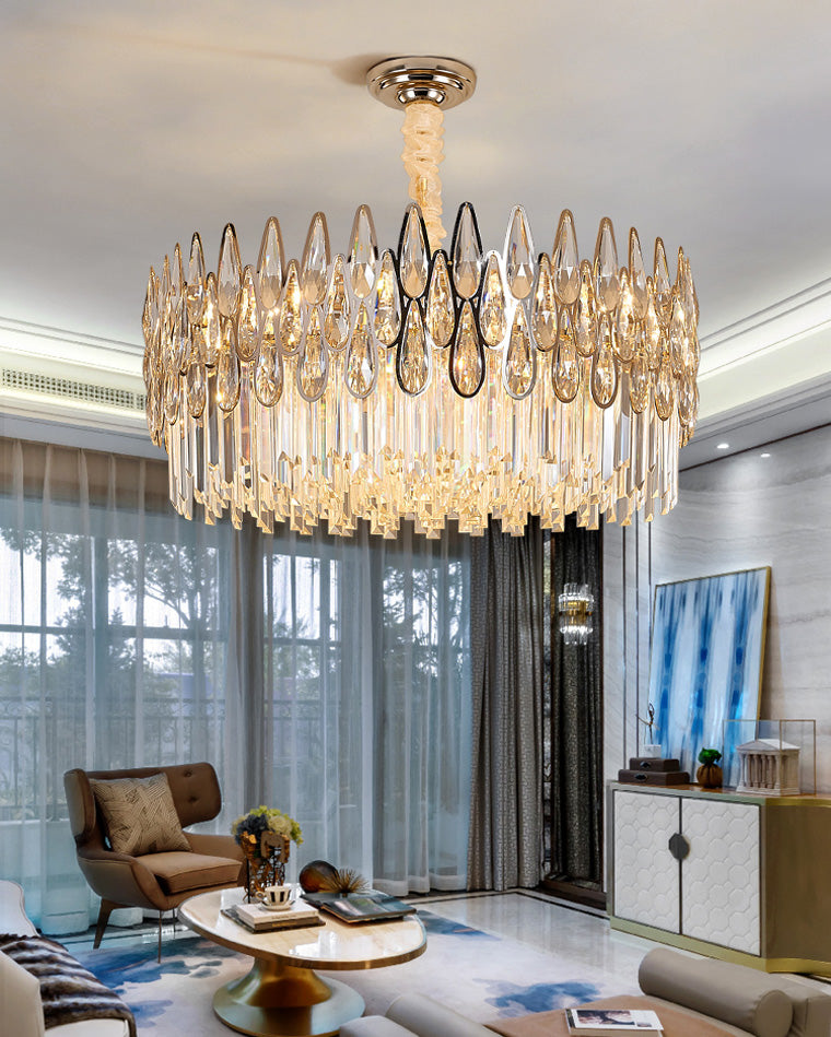 WOW Rose Gold Round Crystal Chandelier-wow2545