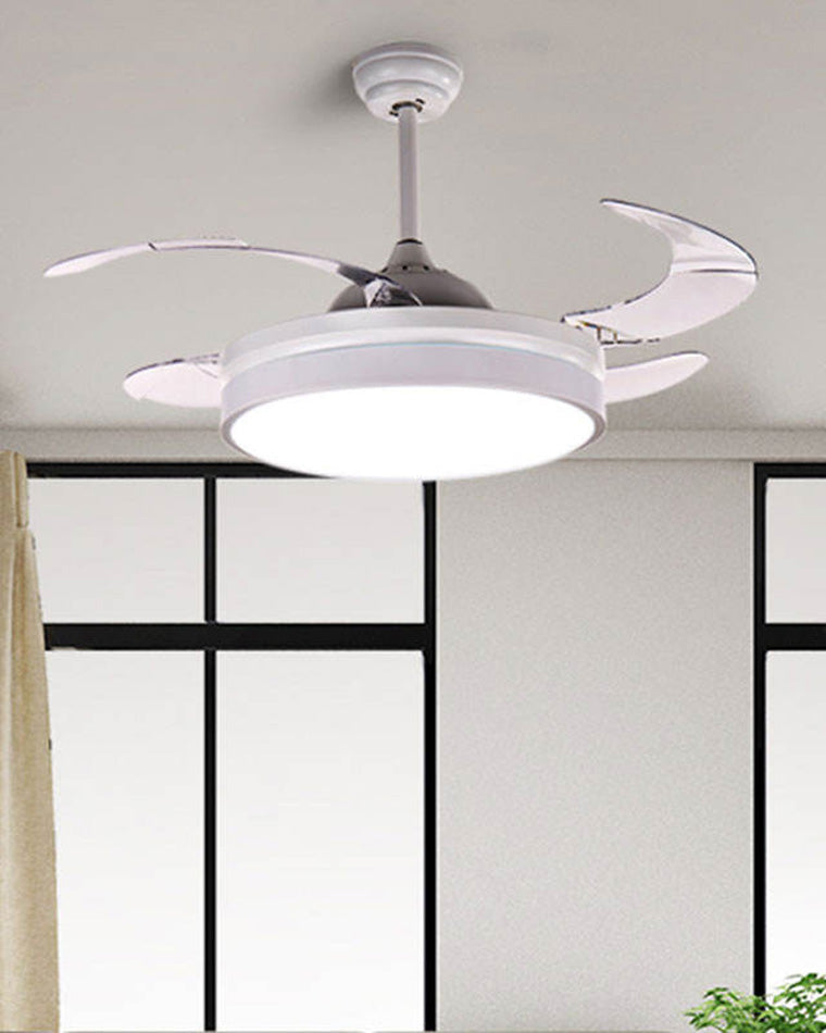 WOW Retractable White Ceiling Fan Lamp-wow5079