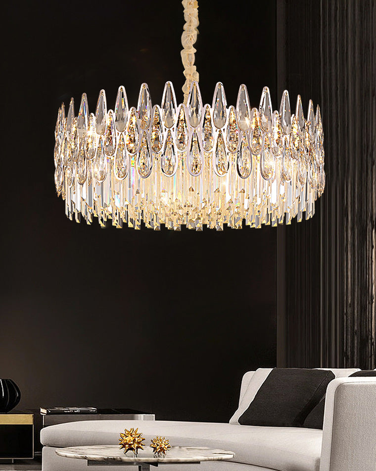 WOW Rose Gold Round Crystal Chandelier-wow2545