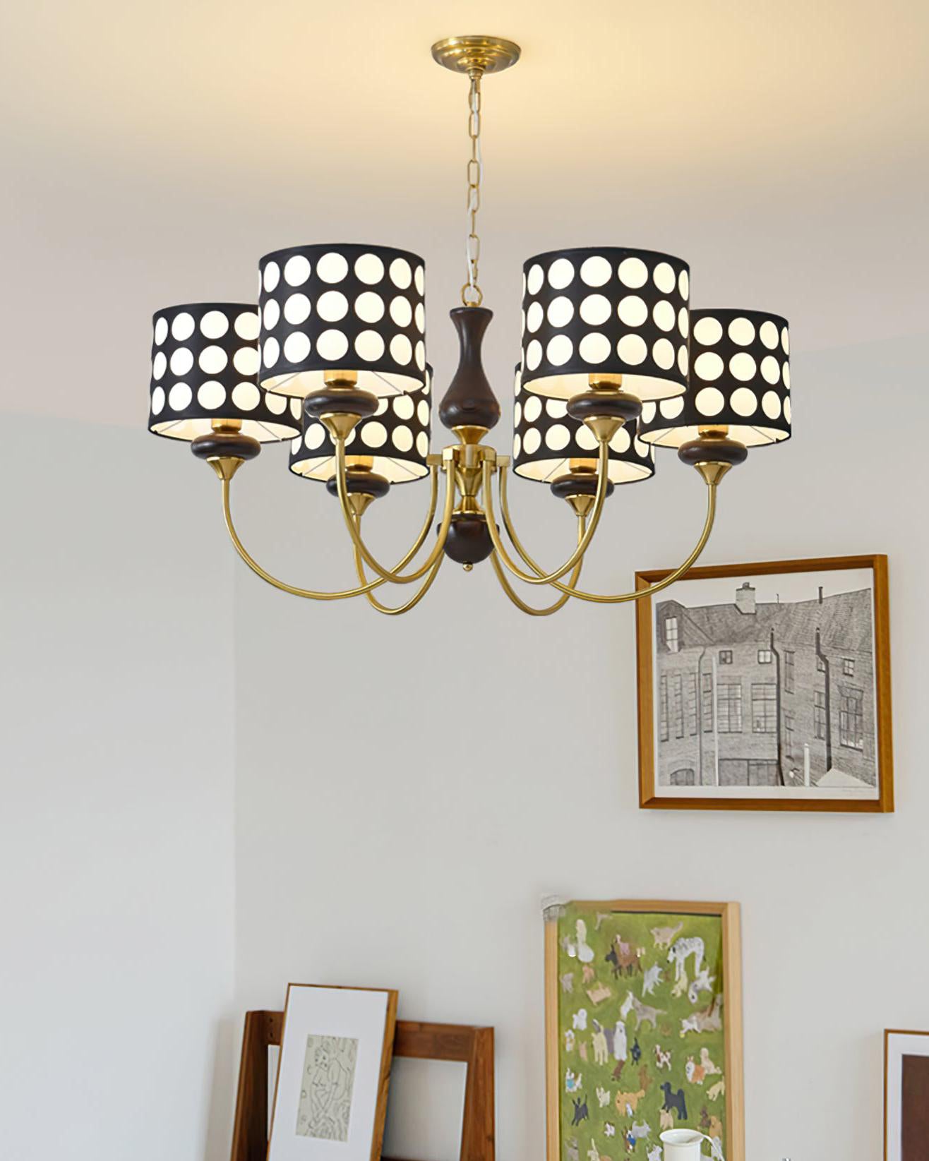 WOW Polka Shaded Chandelier-wow2913