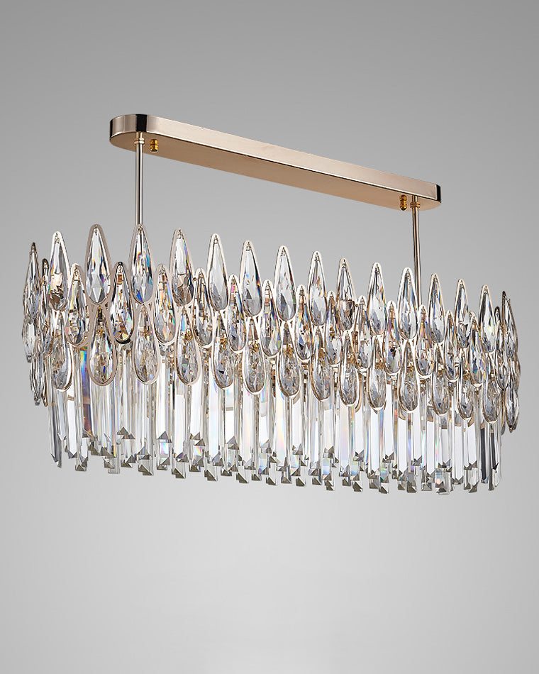 WOW Rose Gold Linear Crystal Chandelier-wow2546