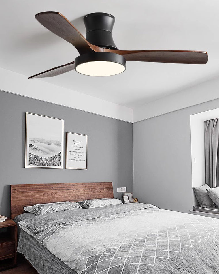 WOW 3 Wood Blade Hugger Ceiling Fan Lamp-wow5120
