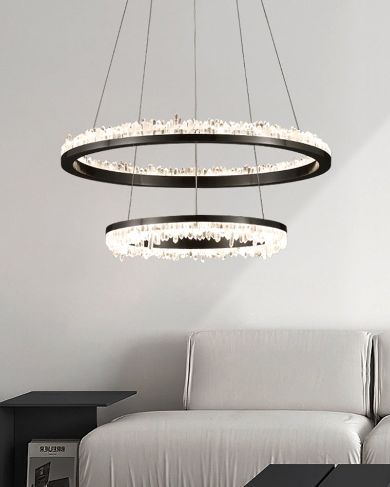 WOW Rock Crystal Circular Led Chandelier-wow2715