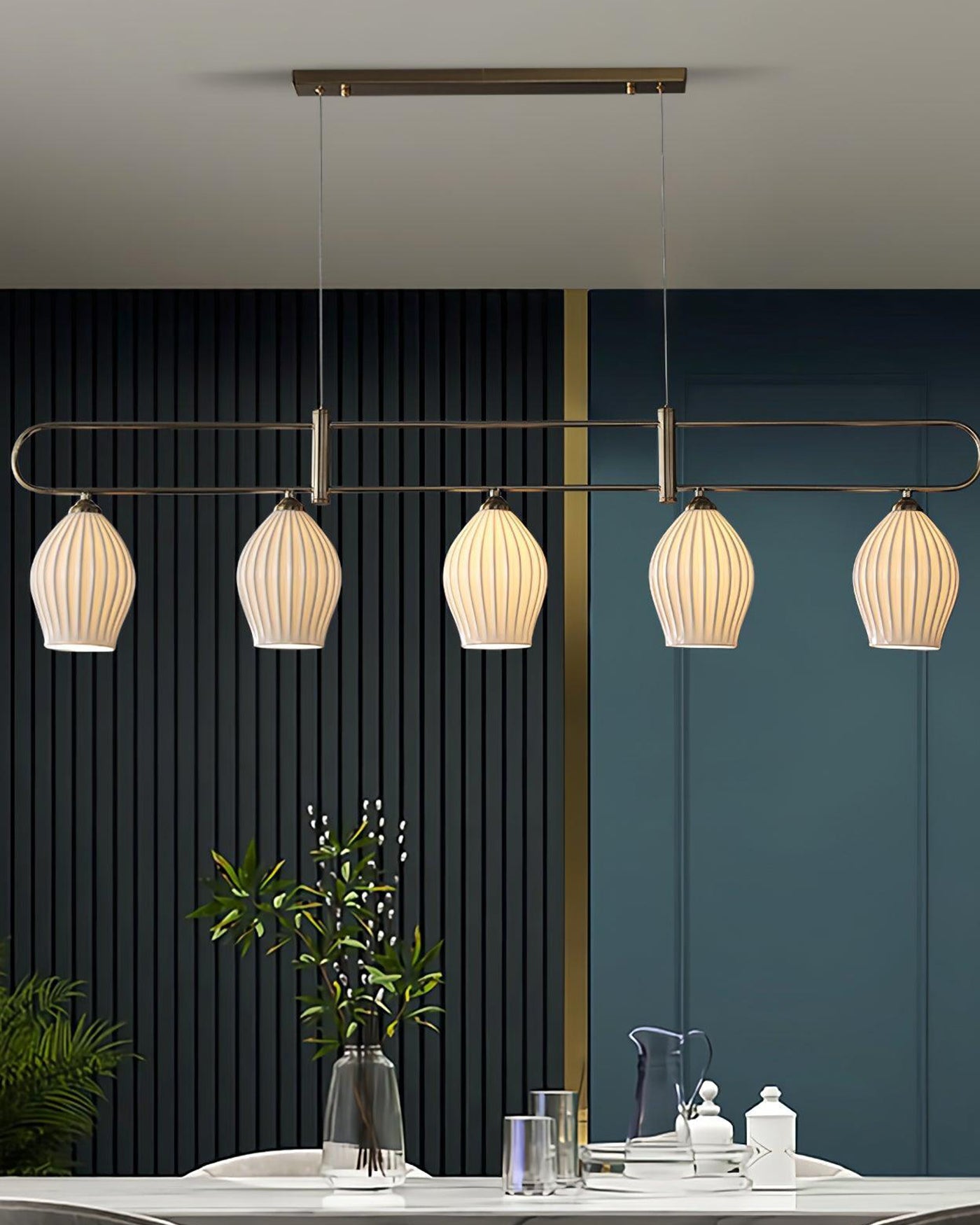 WOW Ceramic Bud Linear Chandelier-wow2121b