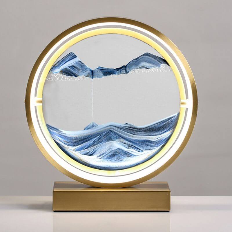 Creative 360° Rotating Quicksand Painting Table Lamp