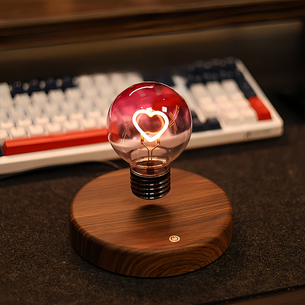 Magnetic Levitation Heart Bulb Night Light