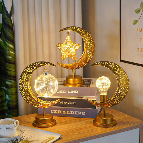 LED Iron Moon Lamp