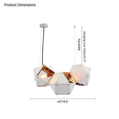 WOW Long Steel Sculptural Chandelier-WOW2076