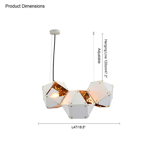 WOW Long Steel Sculptural Chandelier-WOW2076
