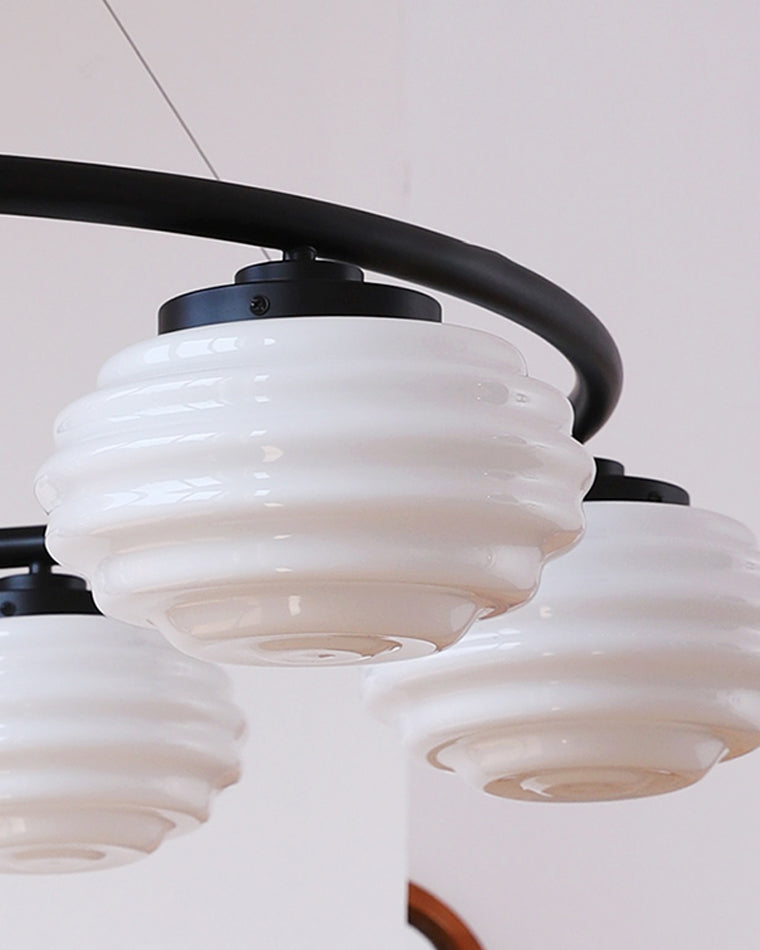 WOW Fluted Glass Globe Round Chandelier-wow2767