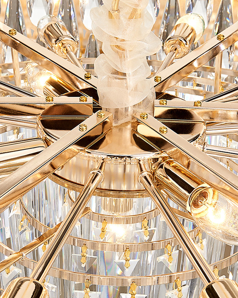 WOW Rose Gold Linear Crystal Chandelier-wow2546