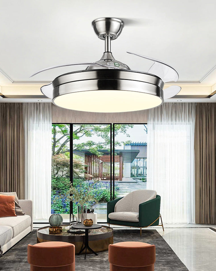 WOW Black Retractable Ceiling Fan Lamp-wow5059