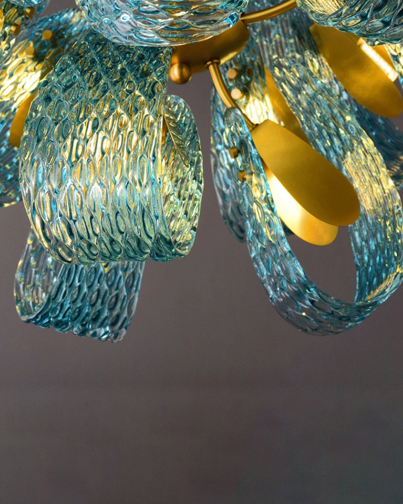 WOW Peacock Art Glass Linear Chandelier-wow2213c