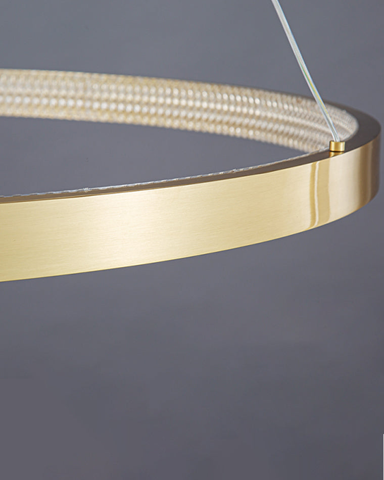WOW Tiered Circular Led Brass Chandelier-wow2347