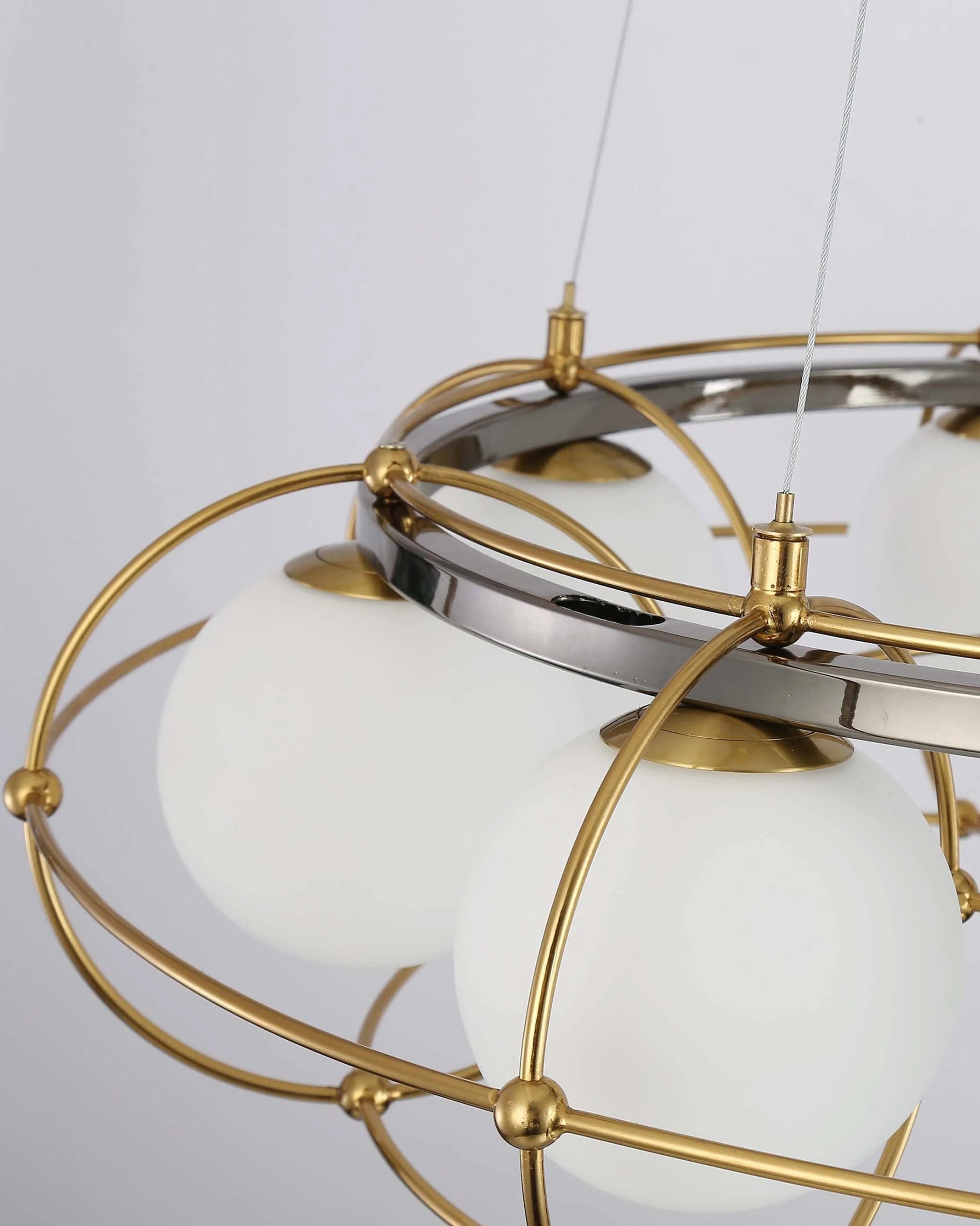 WOW Frosted Glass Ball Round Chandelier-wow2791