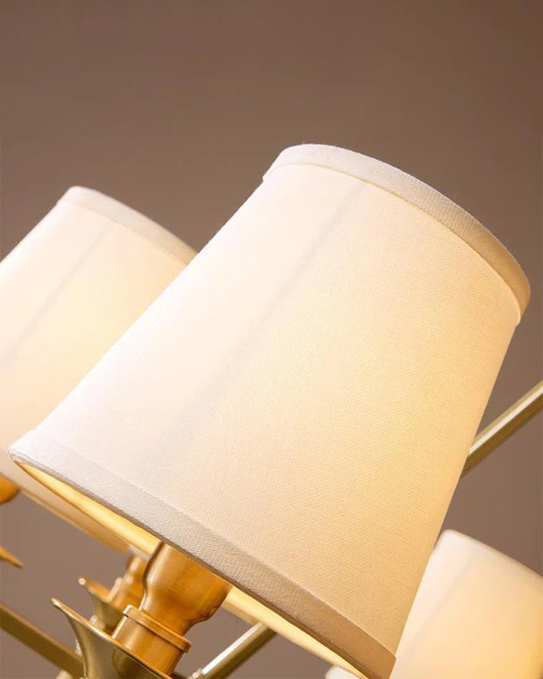 WOW Gold Fabric Shaded Chandelier-wow2951