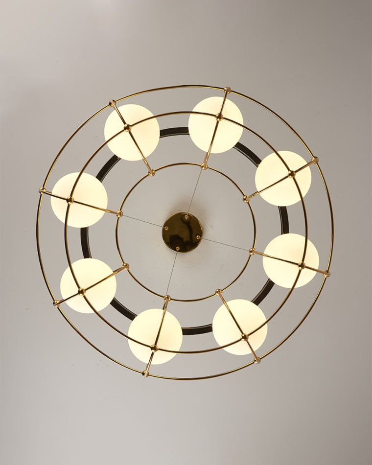 WOW Frosted Glass Ball Round Chandelier-wow2791