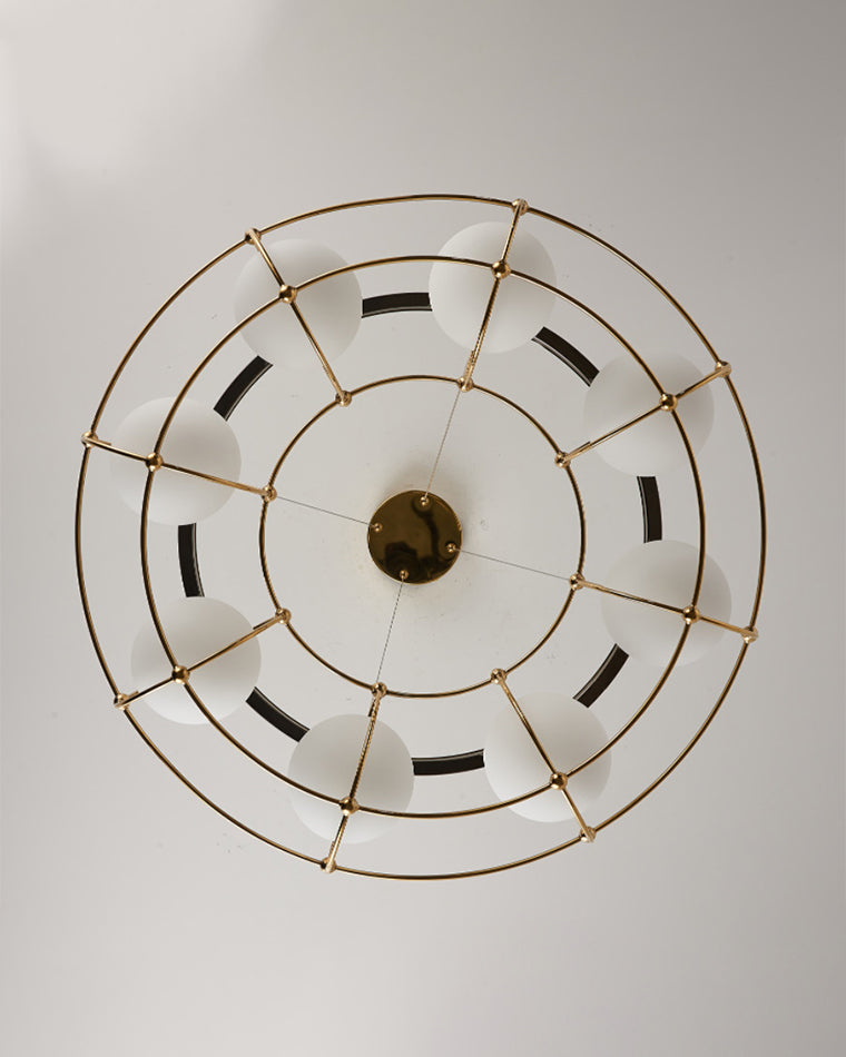 WOW Frosted Glass Ball Round Chandelier-wow2791