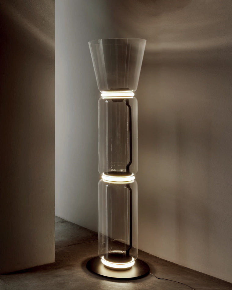 WOW Glass Column Torchiere Floor Lamp-wow7018